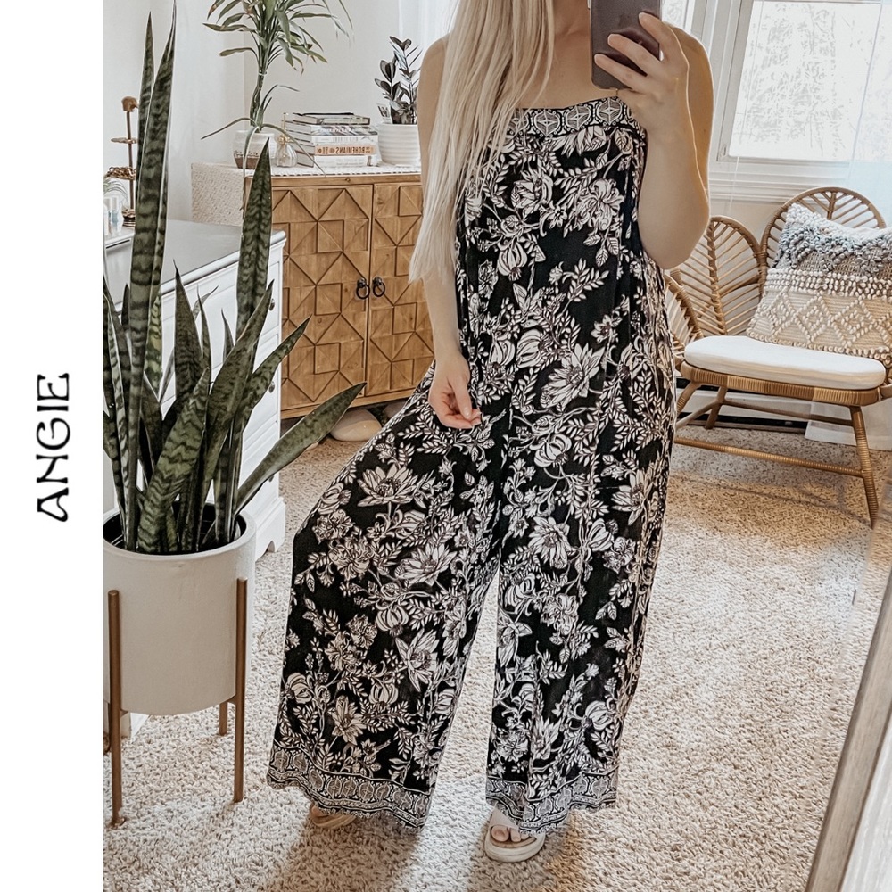 Angie | Black Indian Block Print Jumpsuit